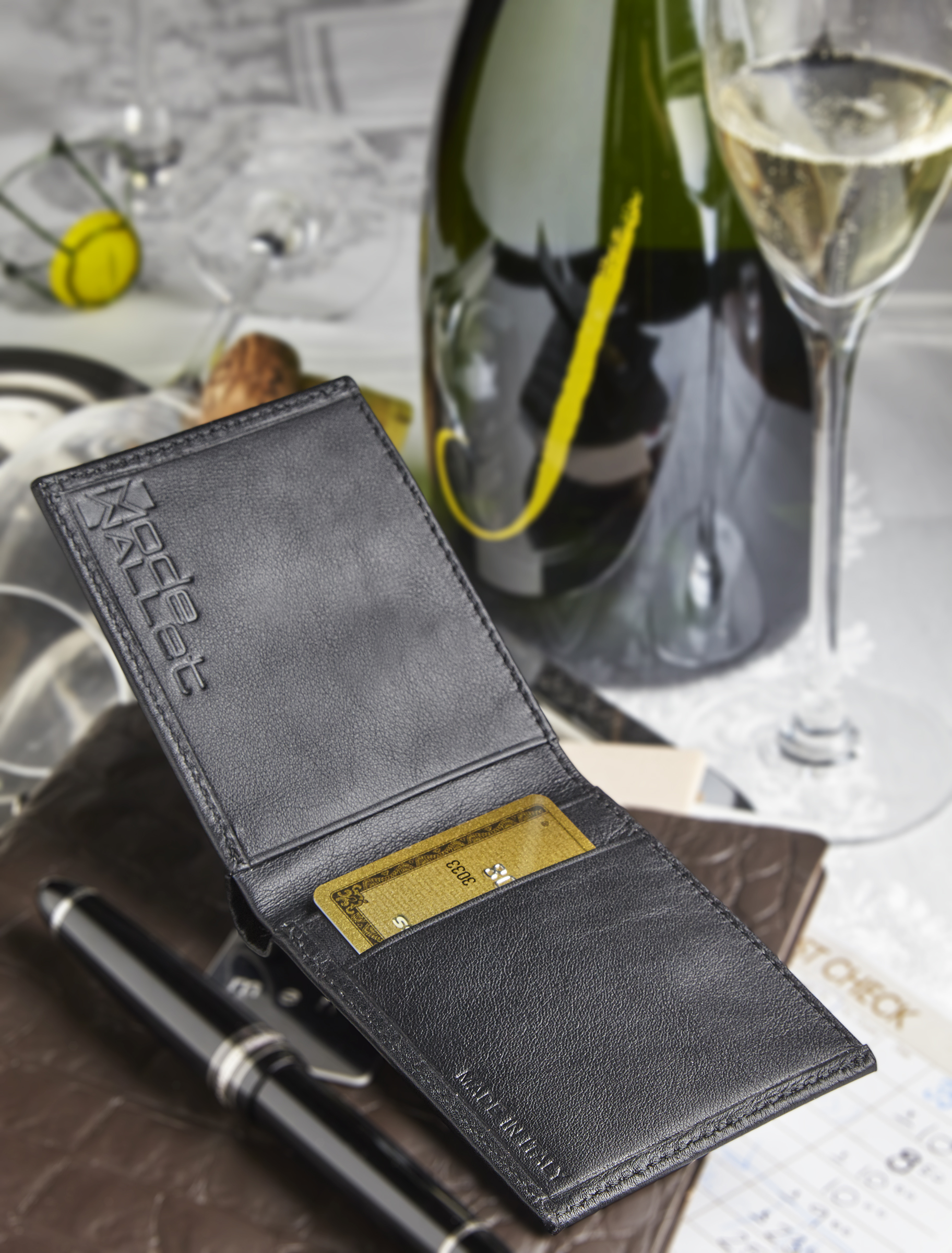 Calfskin leather wallet by Mode Wallet