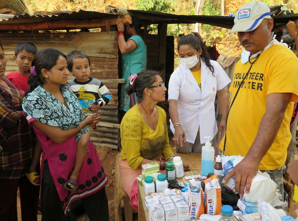A Volunteer Minister from India, a doctor, provided medical care for those in refugee camps after the Nepal earthquake.