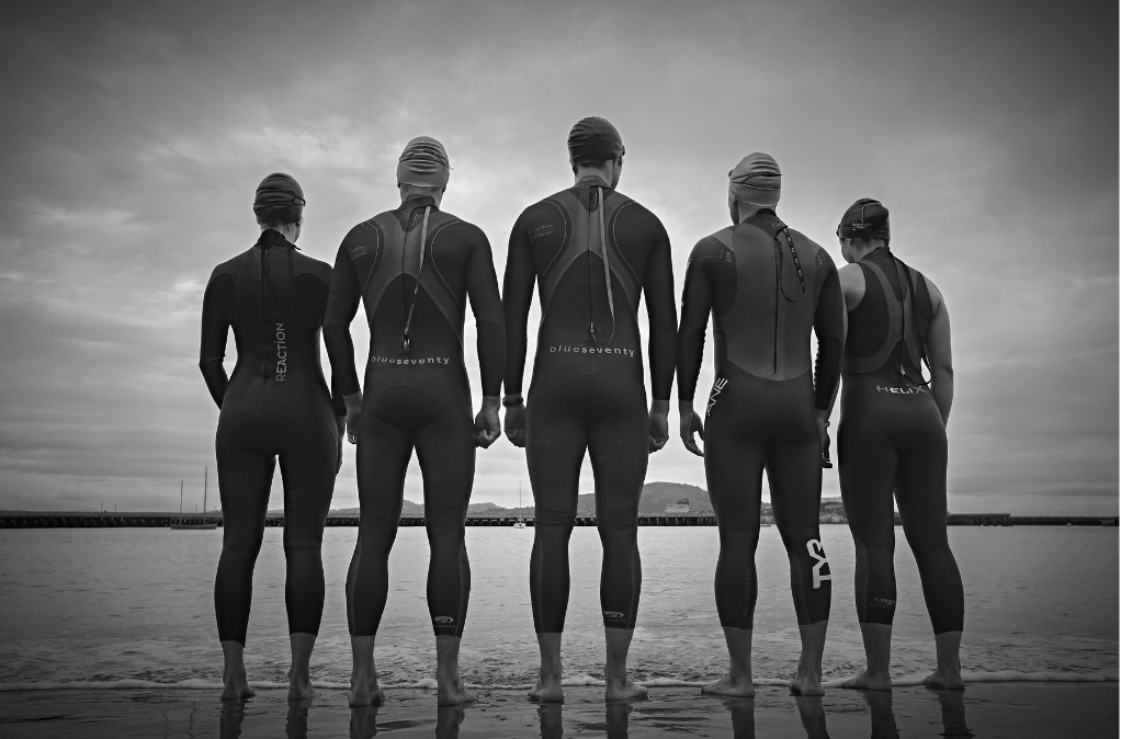 Triathletes at a California competition. Photograph by Vance Jacobs.