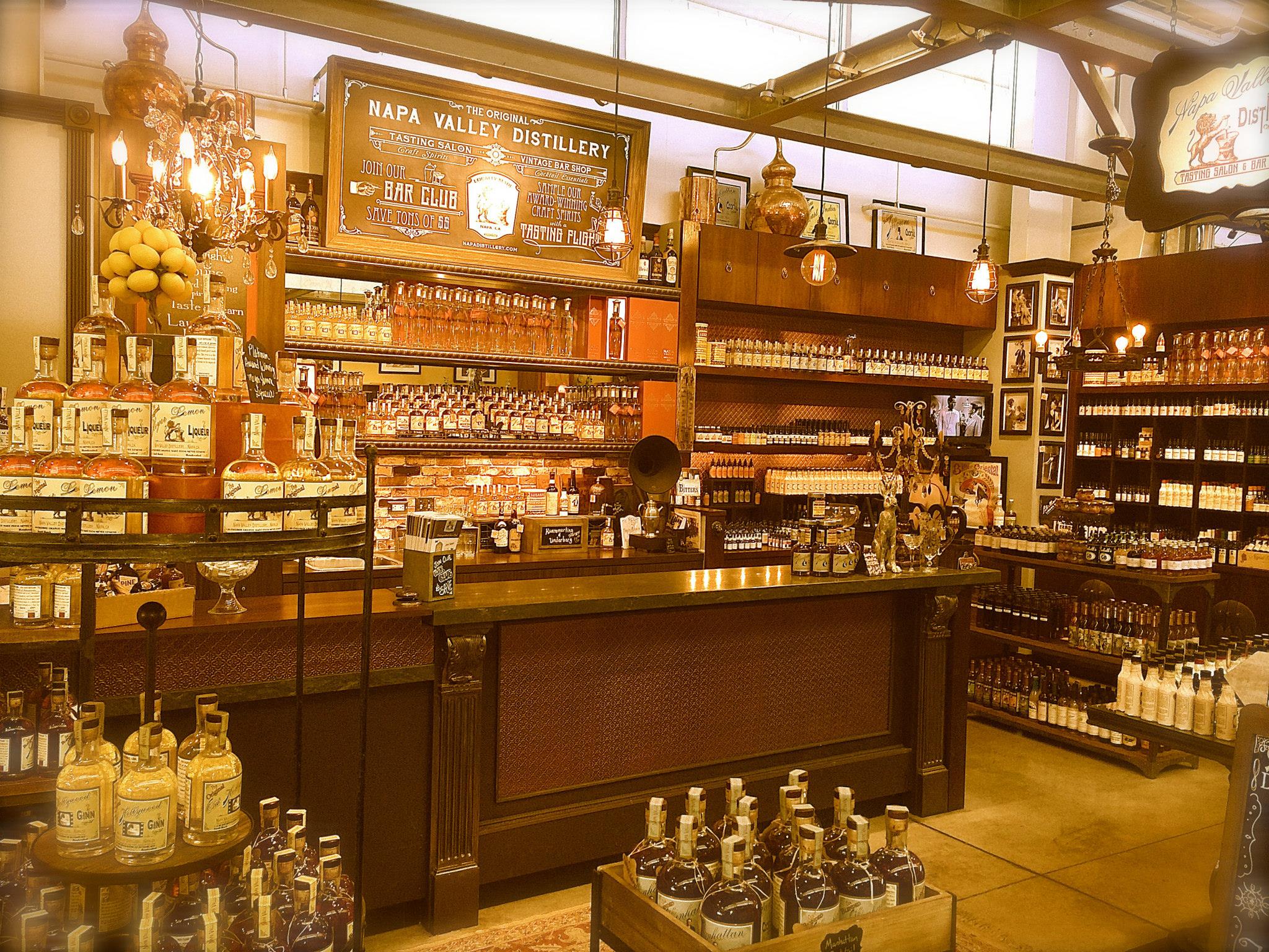 Napa Valley Distillery's Tasting Salon and Bar Shop