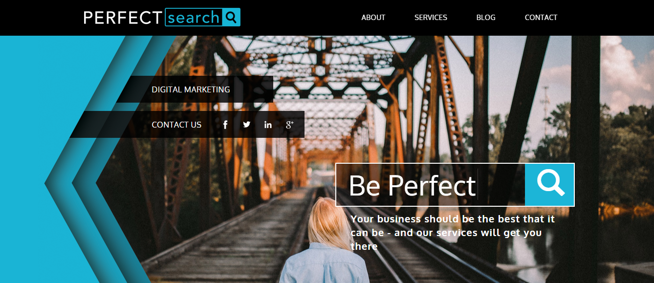 The new Perfect Search homepage
