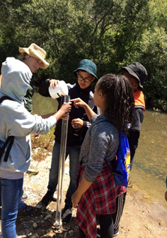 Students learn water testing in California's watershed