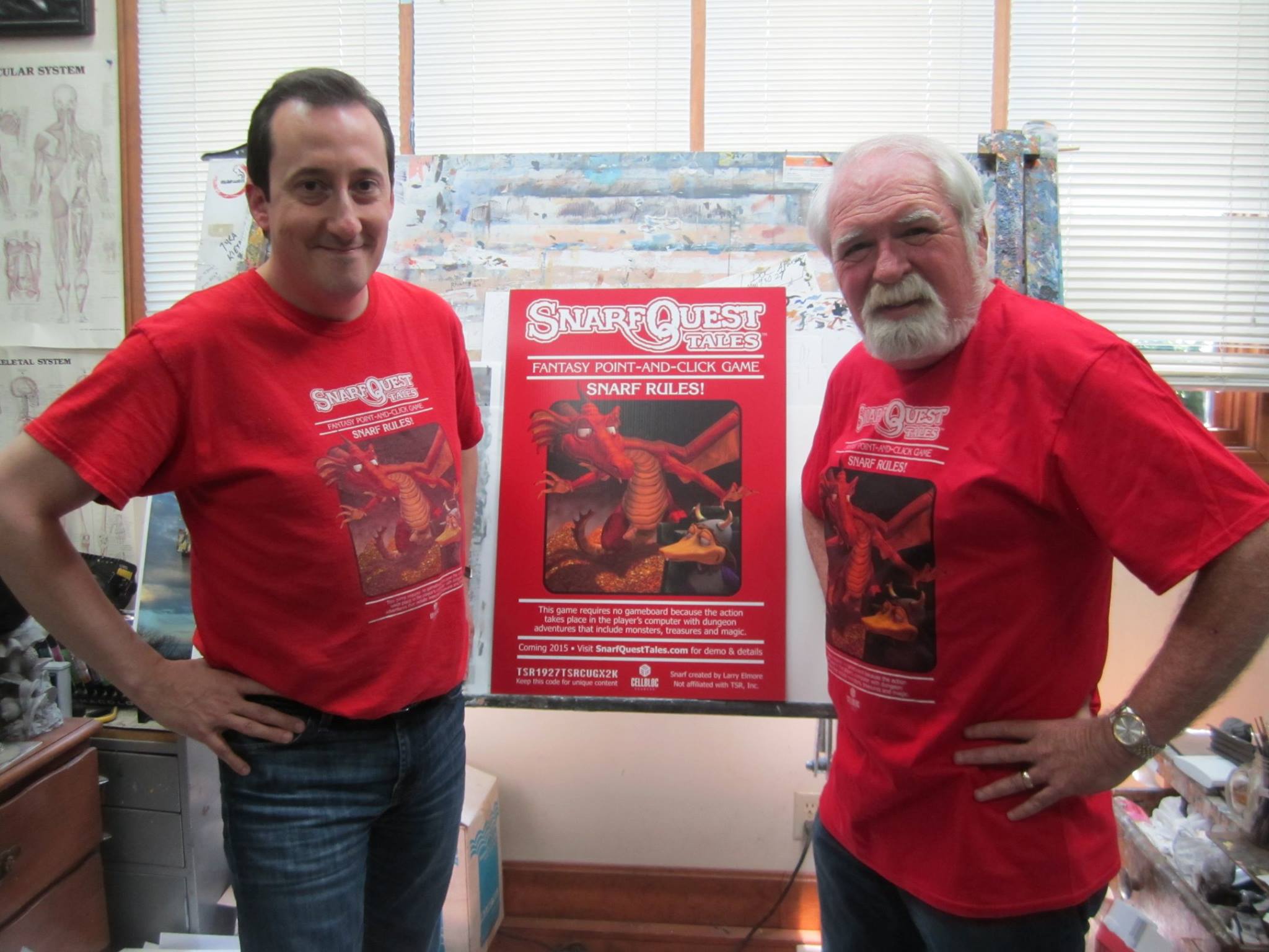 James Simpson, President of Cellbloc Studios (left) and Larry Elmore, SnarfQuest creator (right)