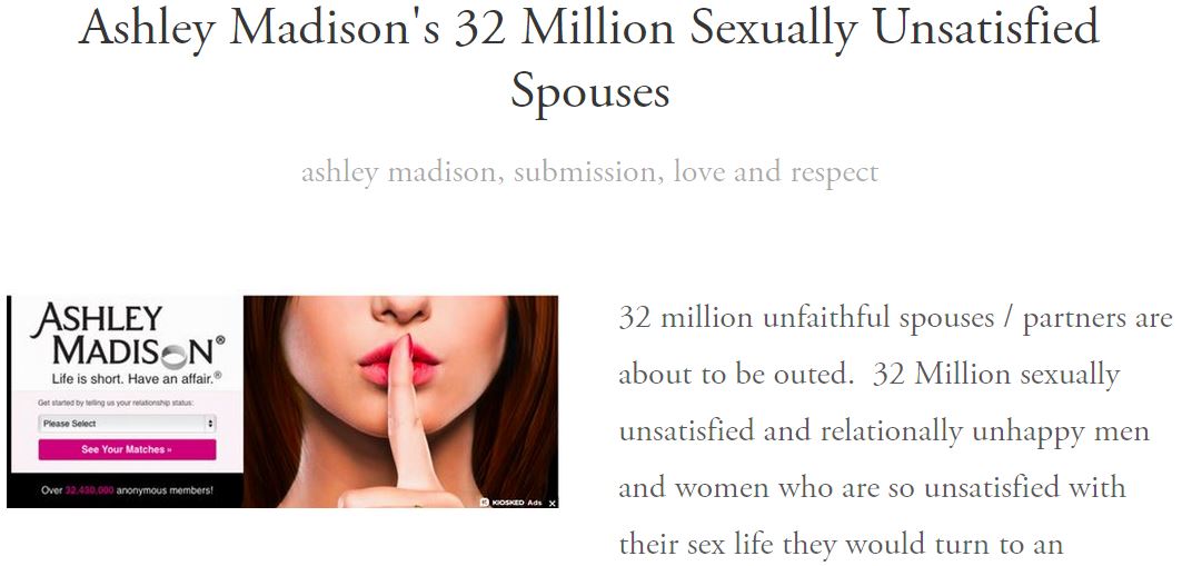 Dominique Shciavoni blogs about the reality of 32 million unhappy spouses.