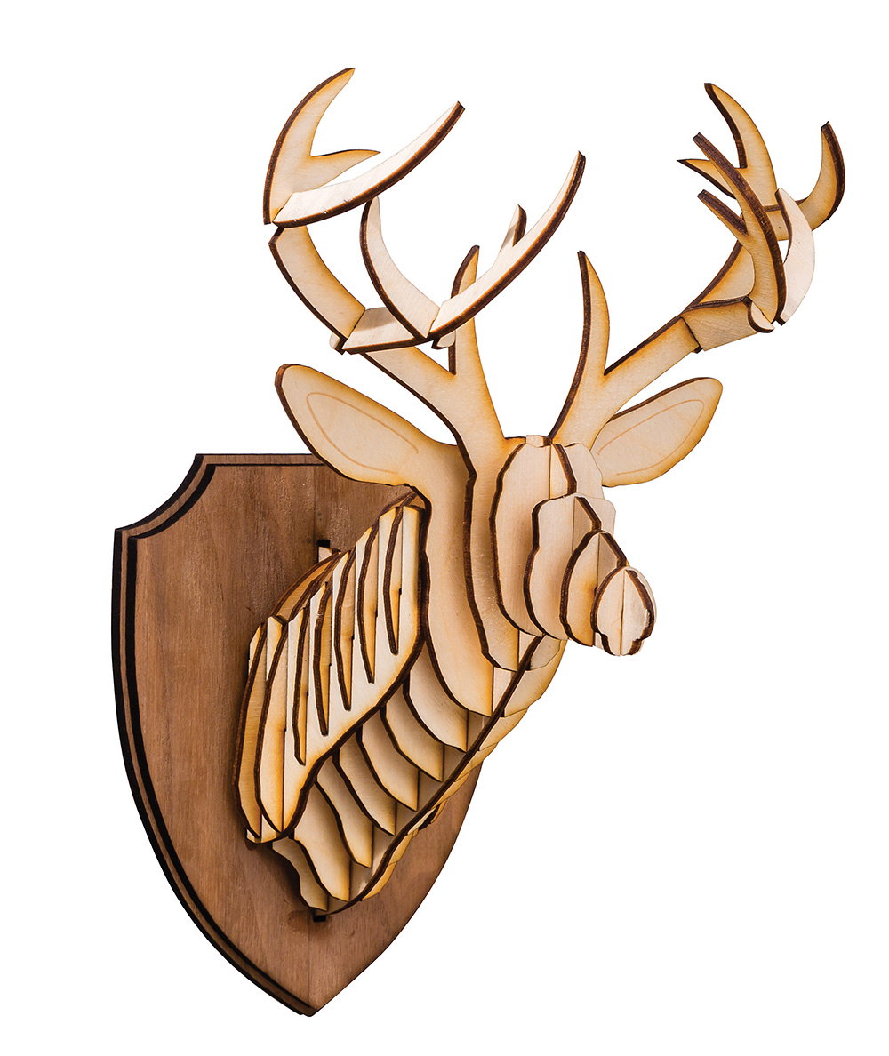 This intricate buck head was made using the Full Spectrum Laser.