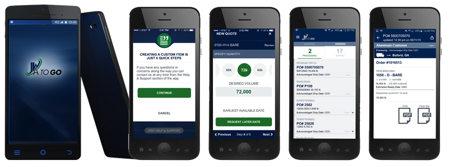 JWA To Go - A new mobile app for Flat Rolled Aluminum Customers
