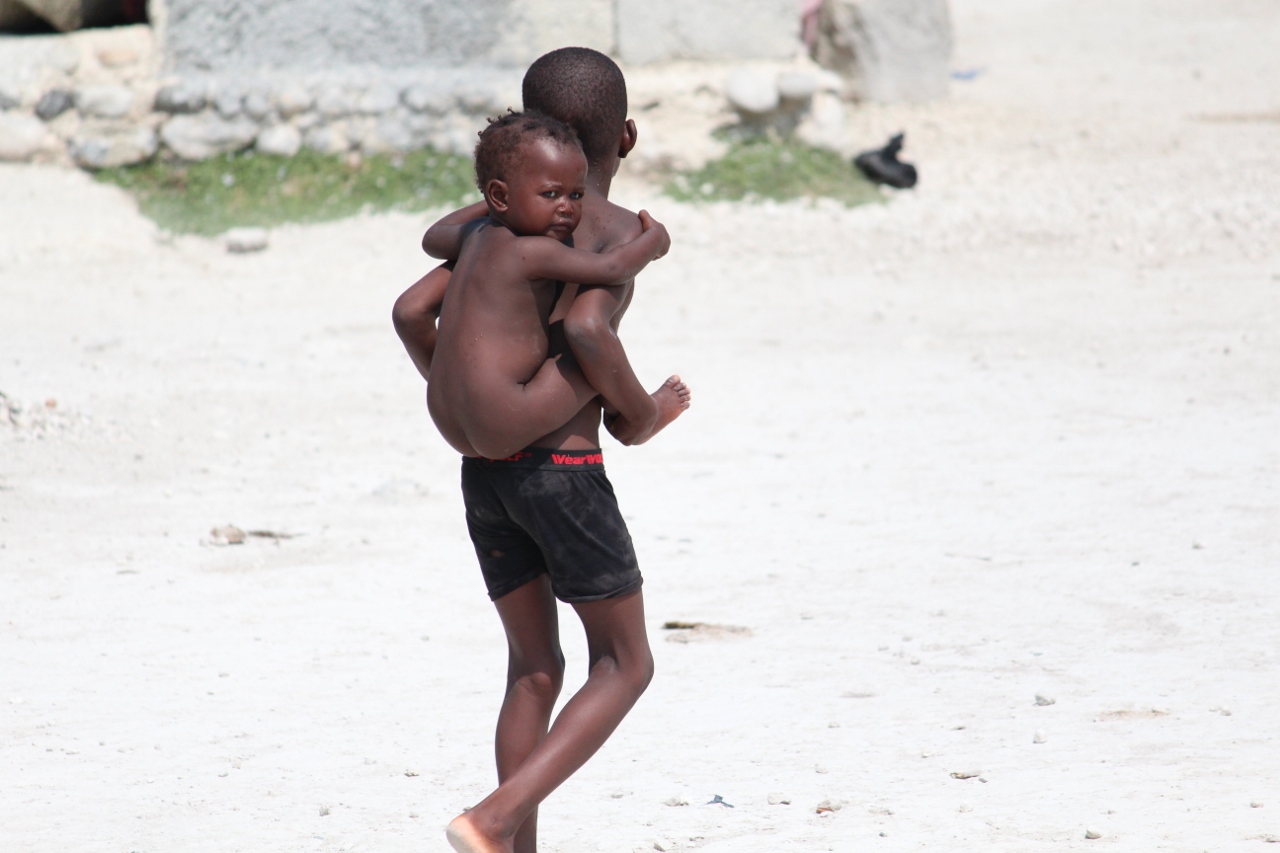 Children in Haiti.
