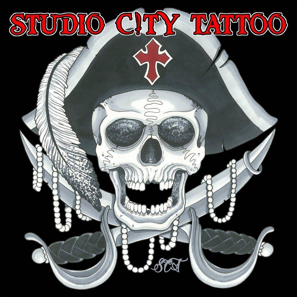 Studio City Tattoo Jolly Roger logo