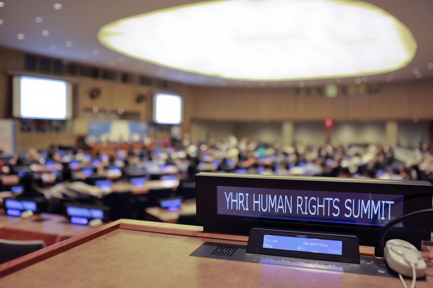 The Human Rights Summit was held at the United Nations in New York in Conference Room 4.