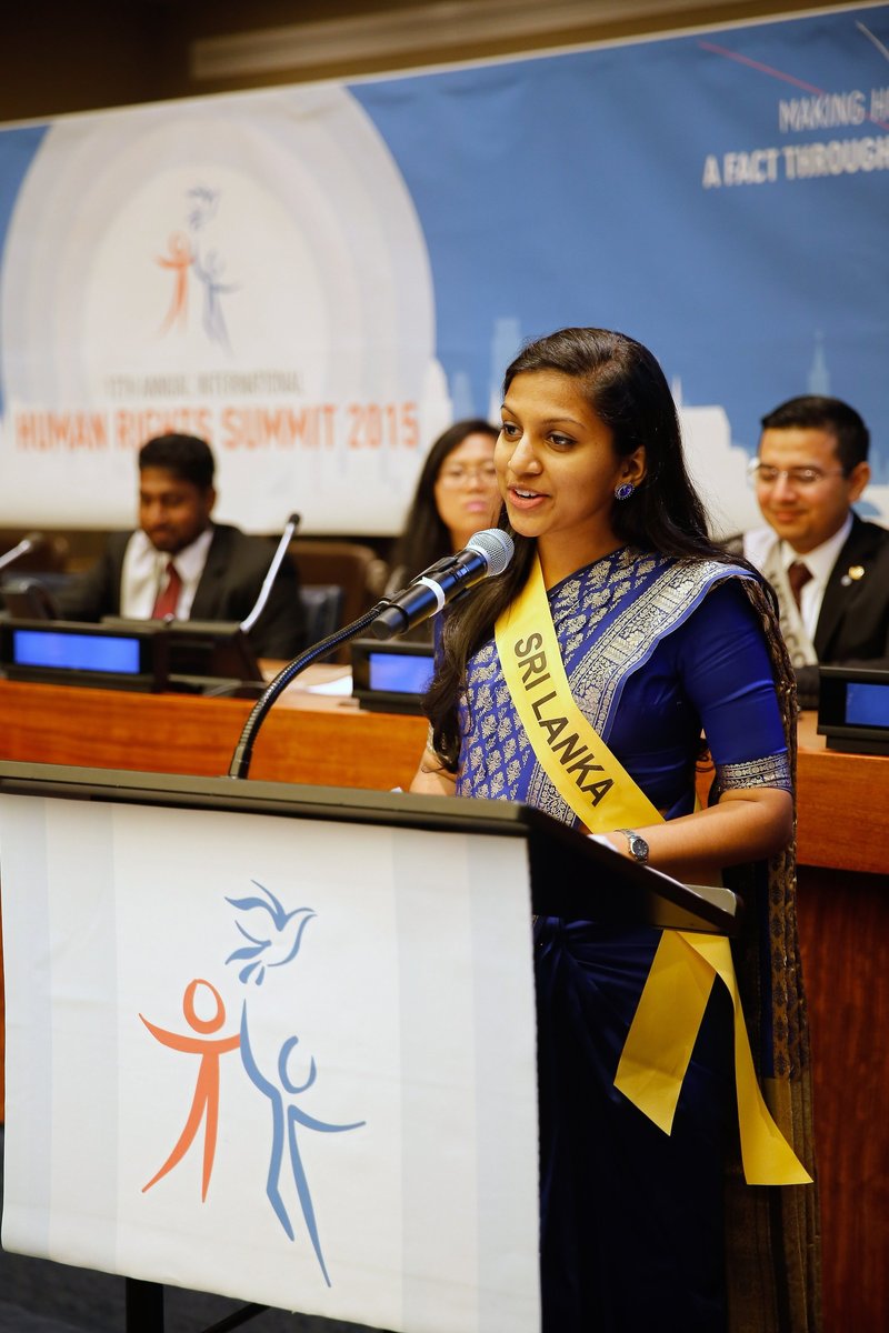 Youth delegate Amanda Abeyshinge of Sri Lanka: "My belief is that it is never too soon or late to speak up and stand up for one's own rights and the rights of others."