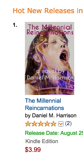 The Millennial Reincarnations went straight to number 1 on Amazon only 2 days after being released