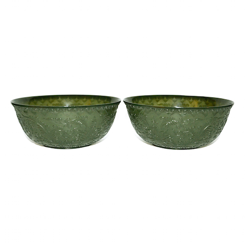 Lot 233, a pair of carved jade Mughal style bowls