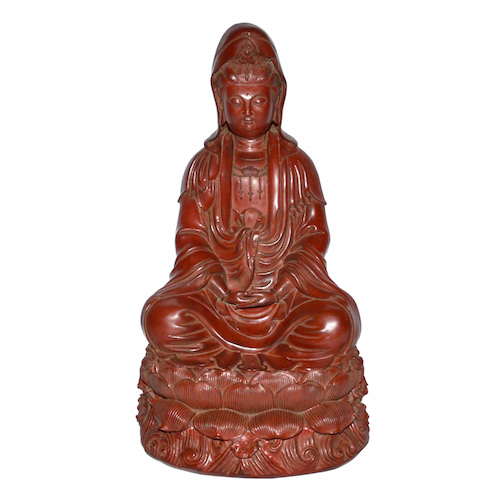 Lot 253, a rare "bodiless", lacquered-linen Guanyin