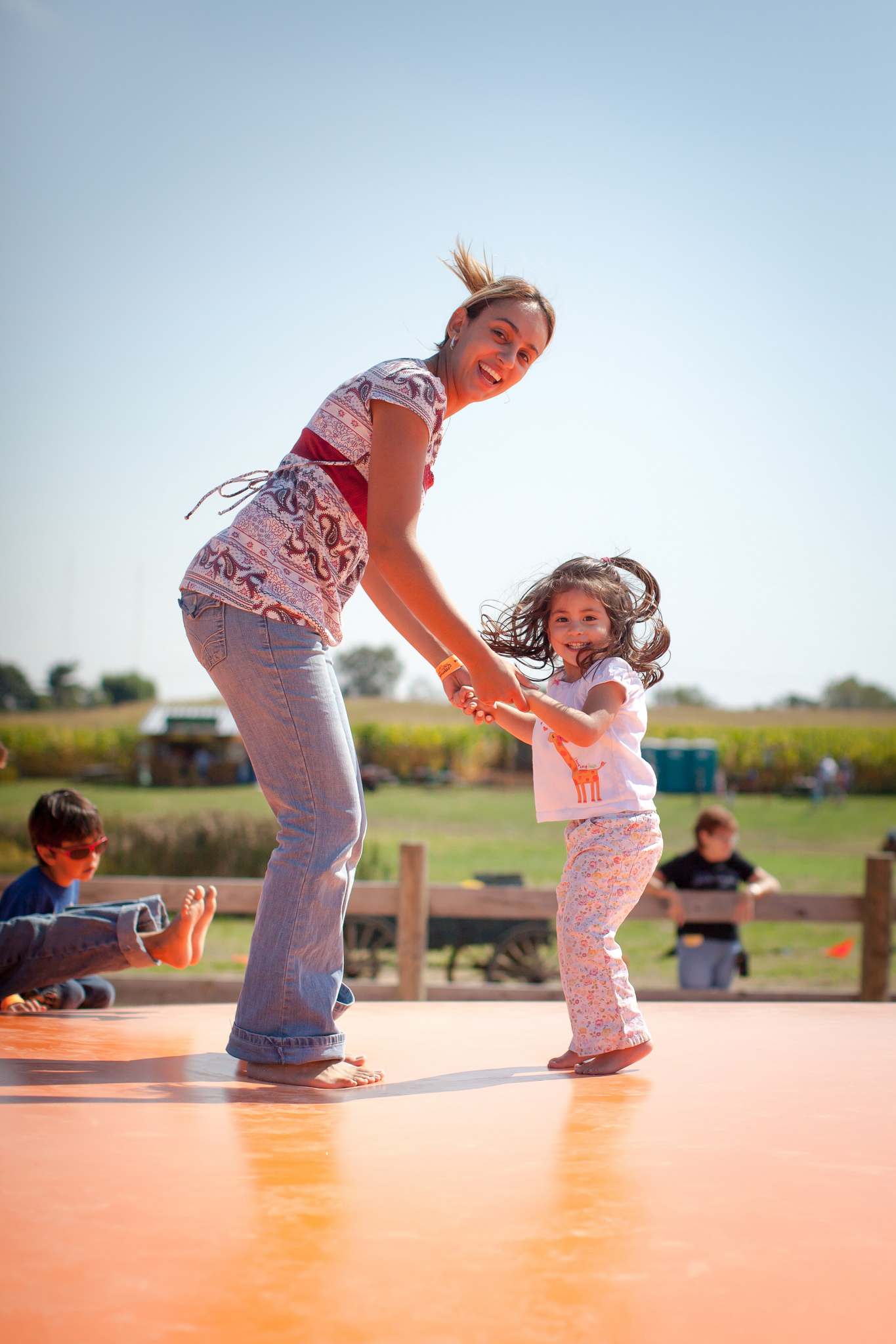 Gigantic Jumping Pillows, Old-Fashioned Hayrides to the Pumpkin Patch, Pig Races, and more await visitors this fall to Summers Farm.