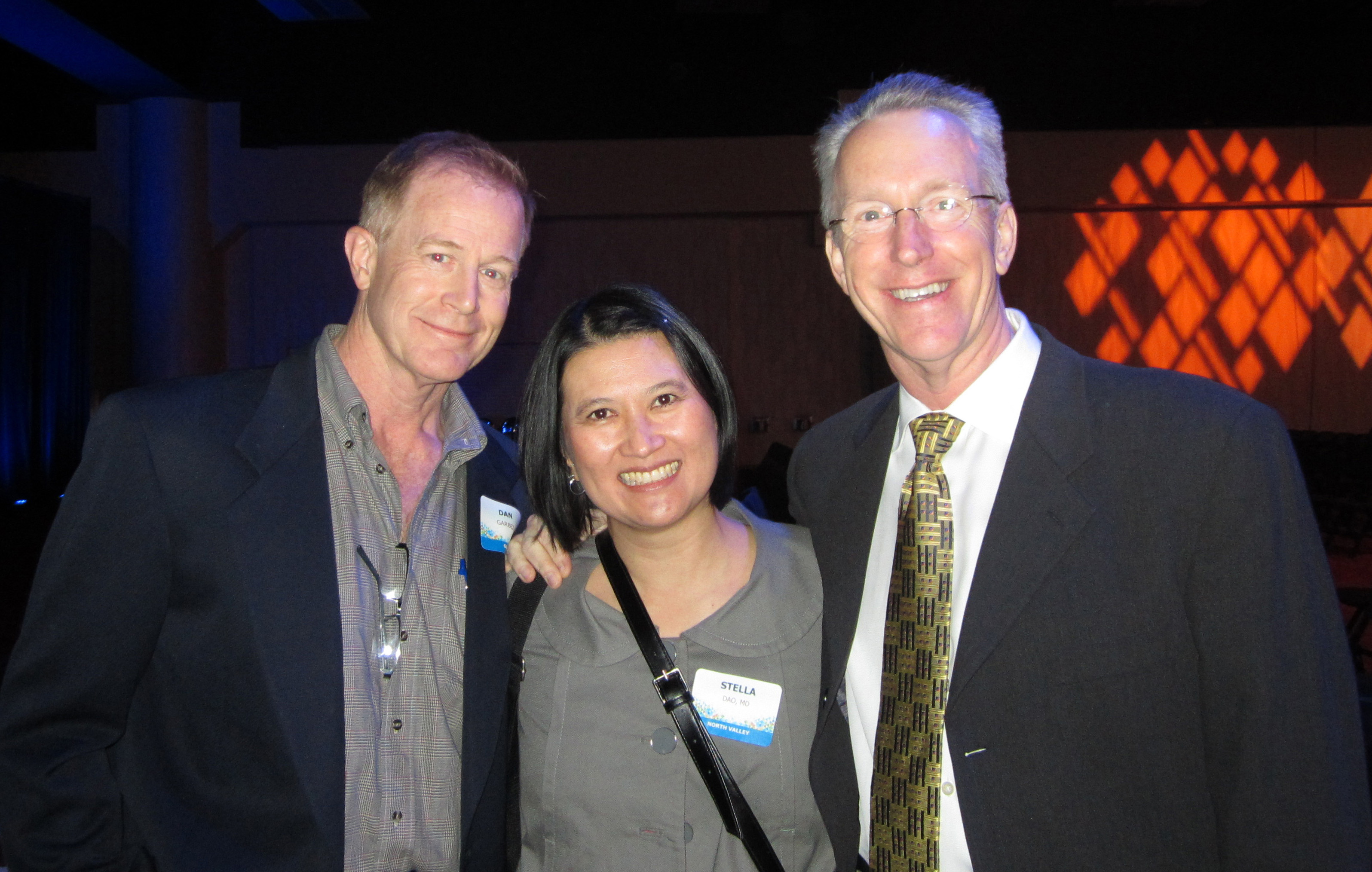 Dan Garbez and Dr. Stella Dao, with their friend Dr. Chris Palkowski, Chairman of the Board of the Permanente Medical Group, the largest medical group in the nation