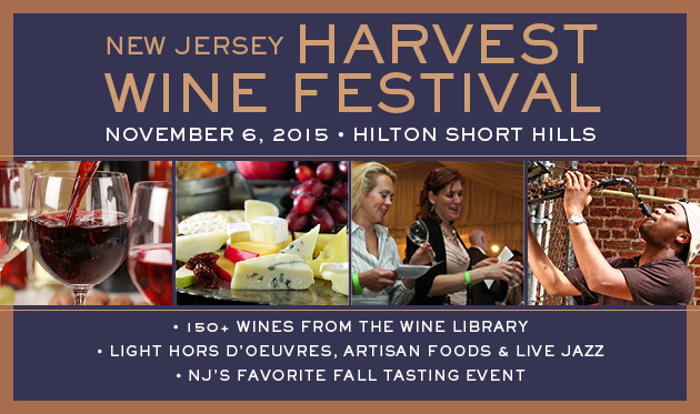 The 10th Annual New Jersey Harvest Wine Festival returns to the Hilton Short HIlls on November 6 from 7-10pm.