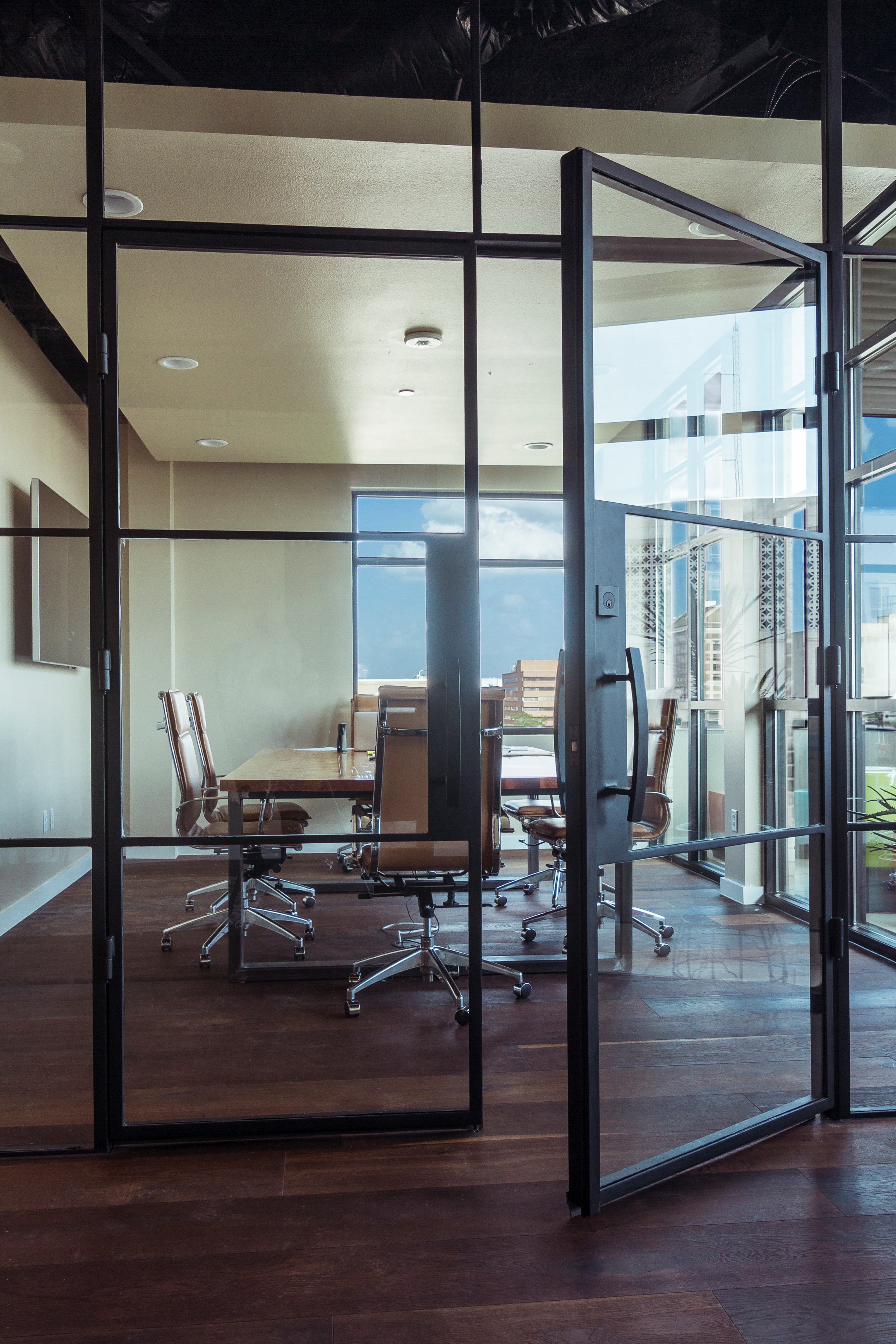 Presidio Doors Installed Customized, Contemporary Steel Doors and Windows at Amini & Conant
