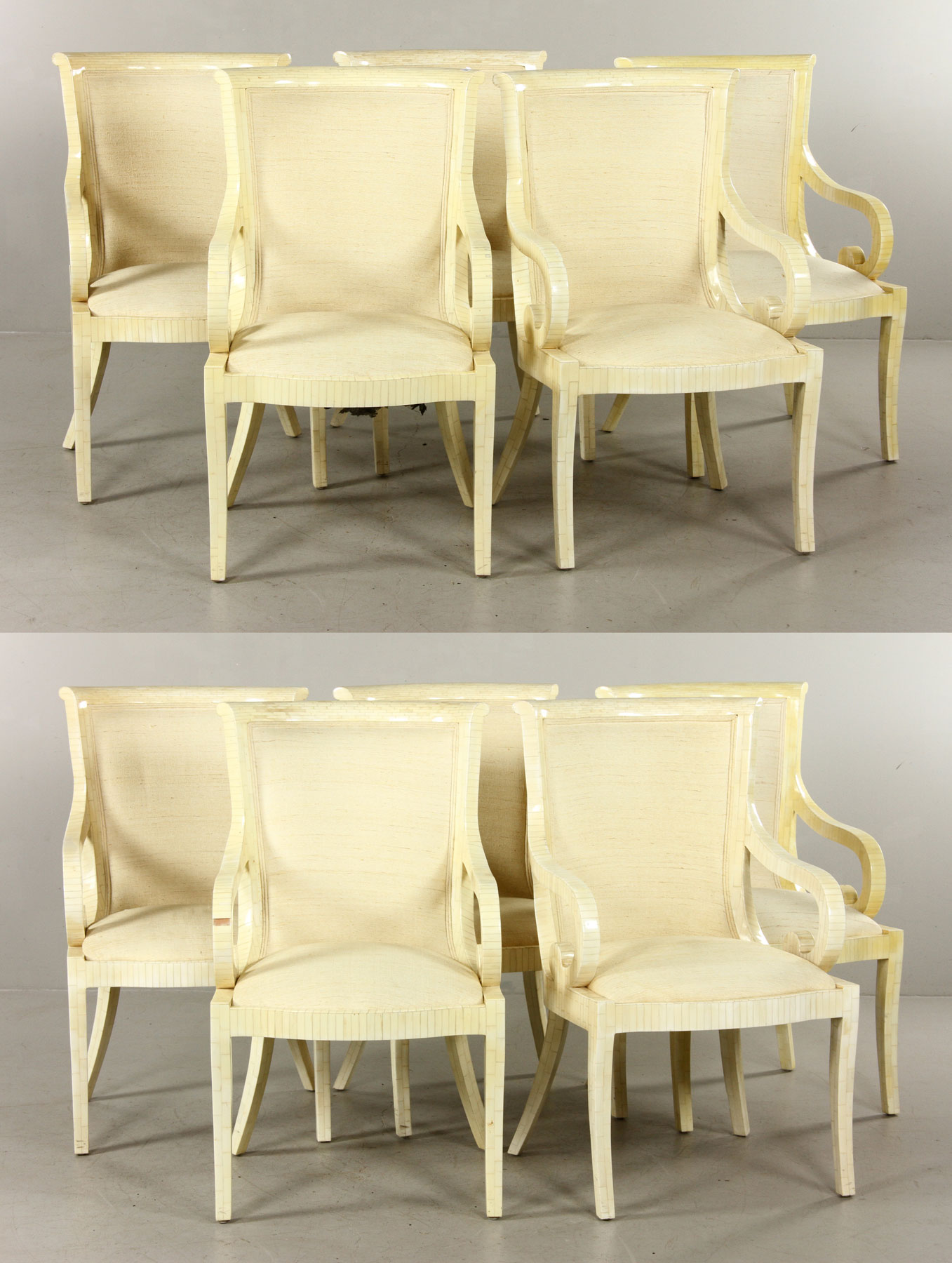 10 Enrique Garcel Bone Dining Chairs