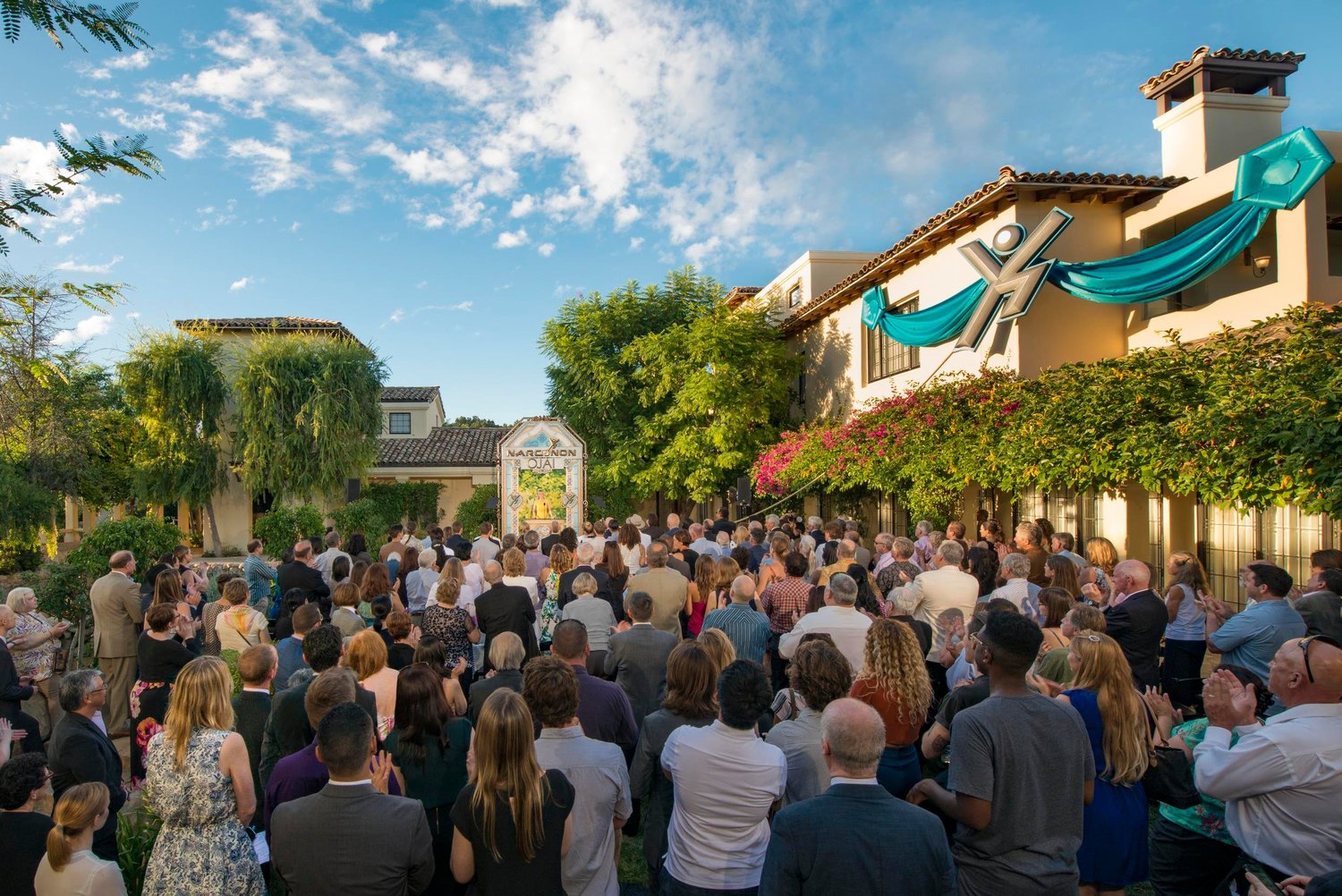 NARCONON SUPPORTERS AND THEIR GUESTS gathered at the exquisite new Narconon center in Ojai, California, Sunday, September 13, to celebrate the opening of the new center.