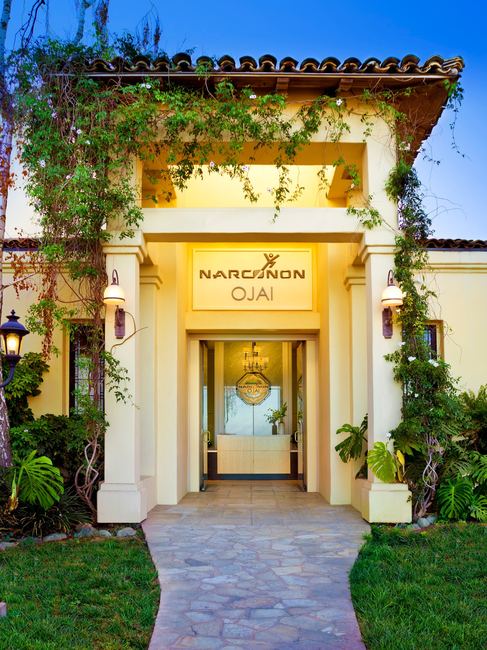 THROUGH THIS ELEGANT PORTICO lies the magnificent center, perfectly configured to provide the Narconon drug rehabilitation program in seclusion and privacy.