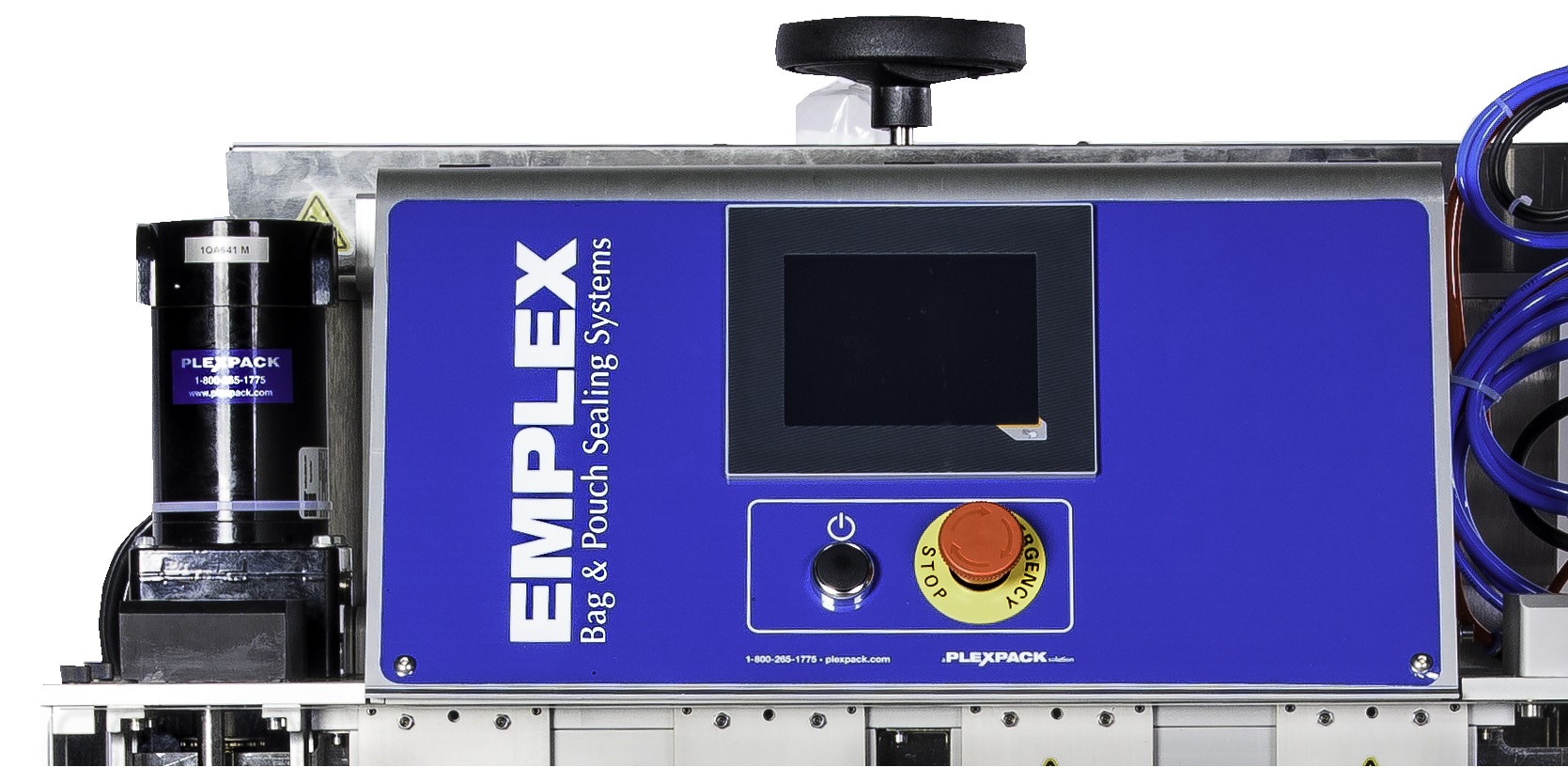 A Close-Up of the PLC interface used on Plexpack's Emplex Bag Sealers