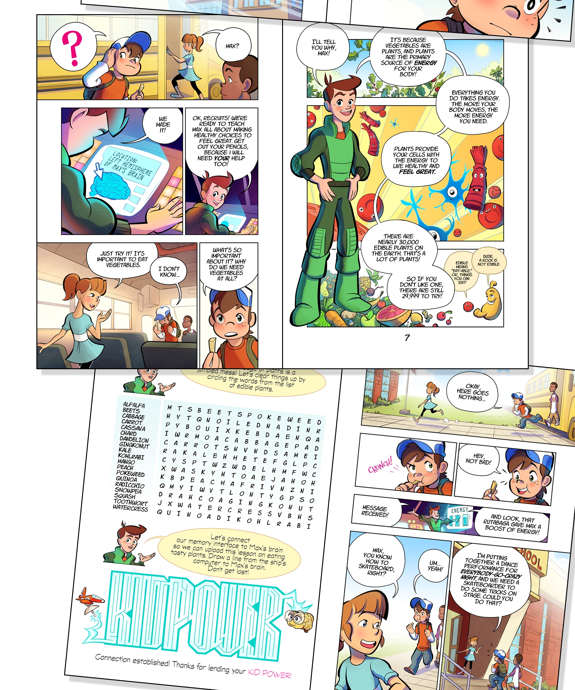 Kid Power Comic Book Pages