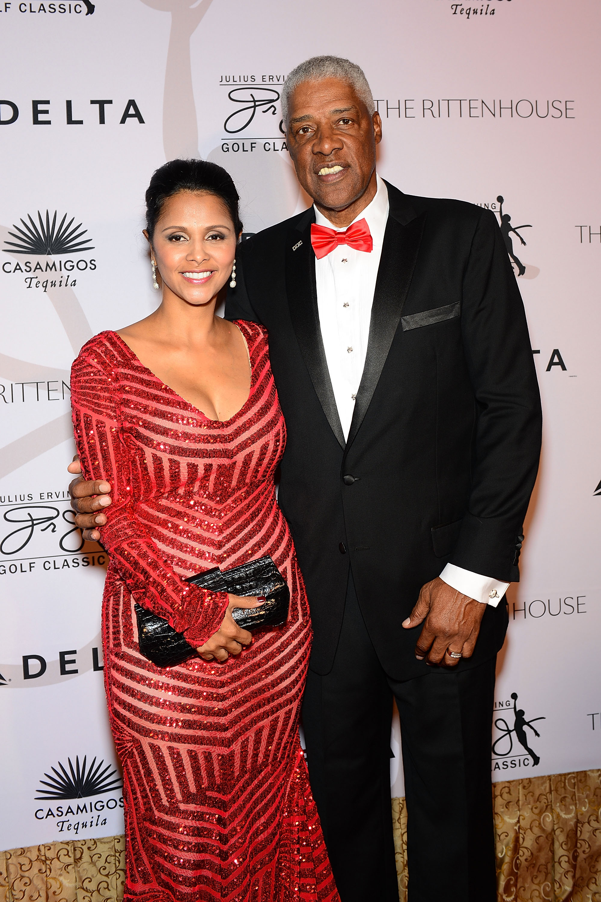 Julius & Dorys Erving walk the red Carpet at the Julius Erving Black Tie Ball at the Rittenhouse Hotel