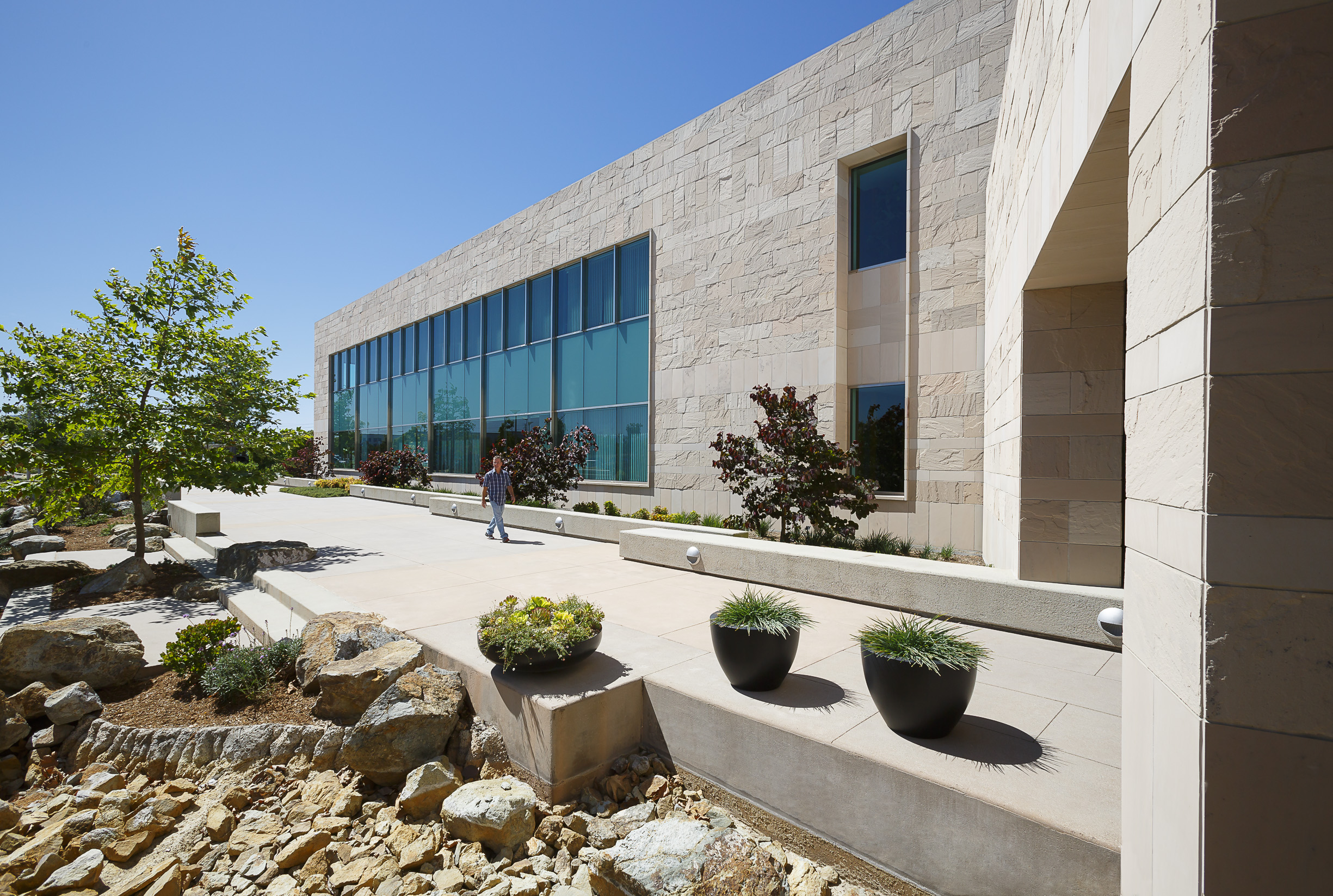 Many of the building’s sustainable features could be part of a sustainable discussion today such as drought-tolerant planting.