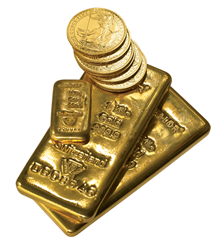 Gold Bars and coins