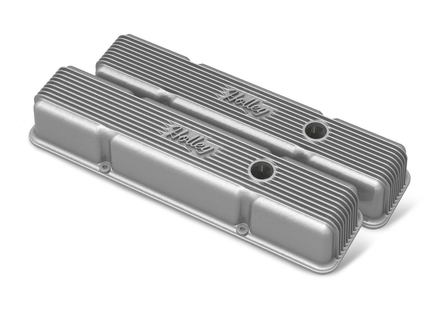 Holley Vintage Series Valve Covers for Small Block Chevy, Polished Finish