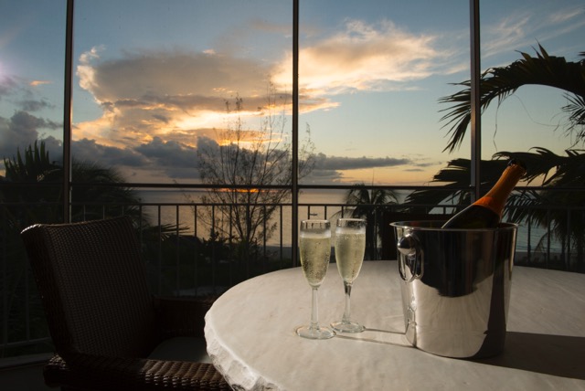 Enjoy a spectacular sunset from your screened in patio at The Tuscany.