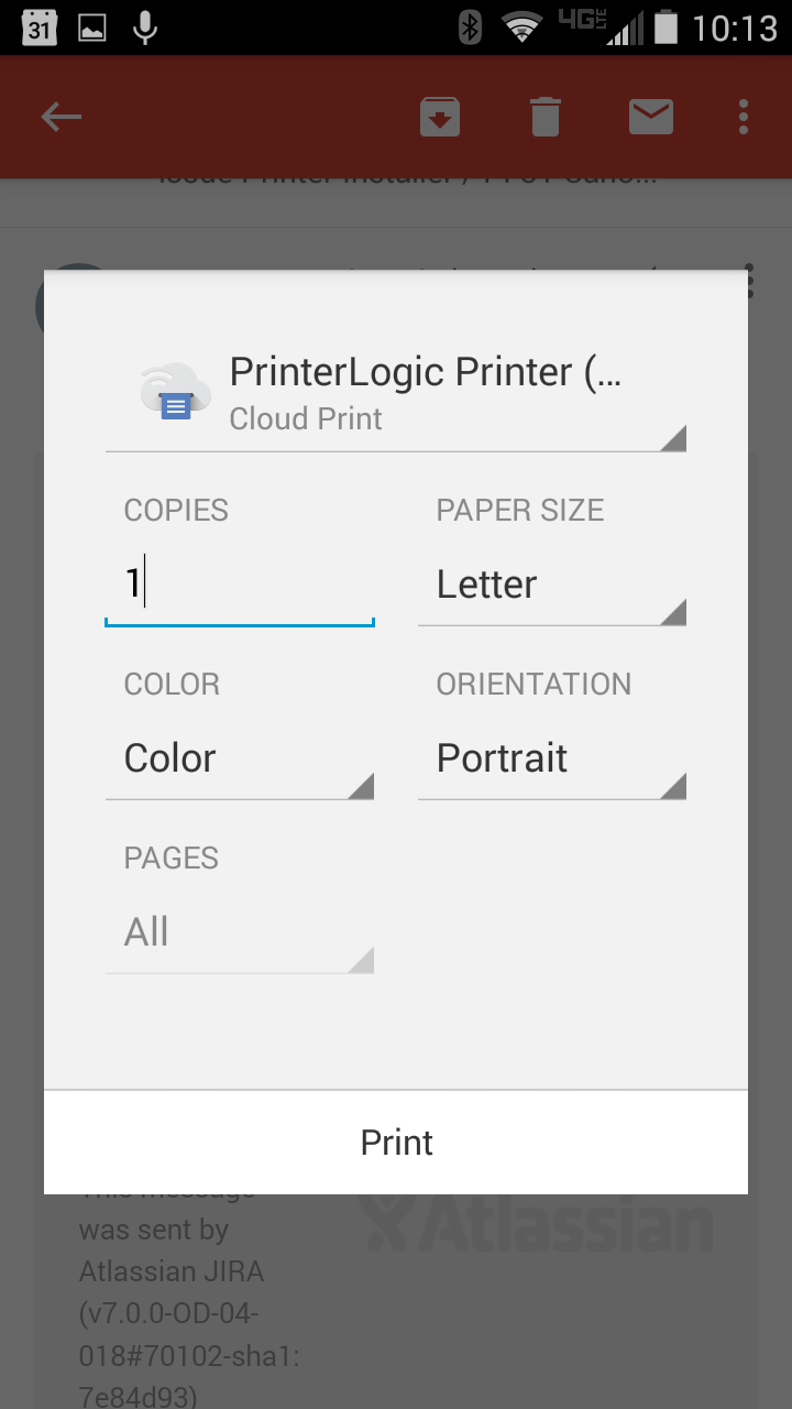 Android Native Print Experience