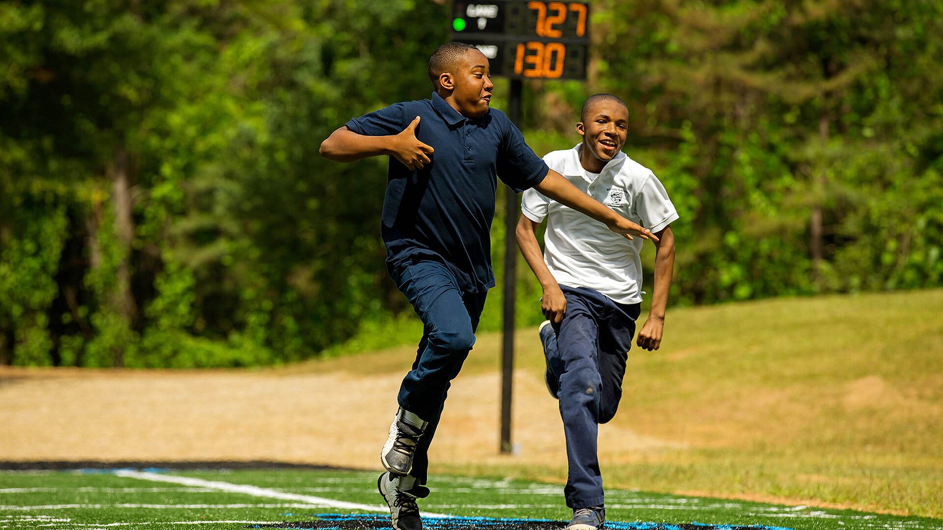 Optional 40-Yard Dash with Timing System promotes fun, friendly competition.