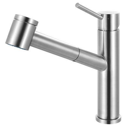 Franke Steel Kitchen Faucet with Pull-Out Spray