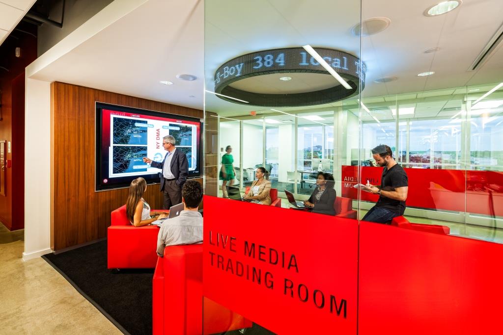 Media Team at Work in the Live Media Trading Room at Zimmerman Advertising