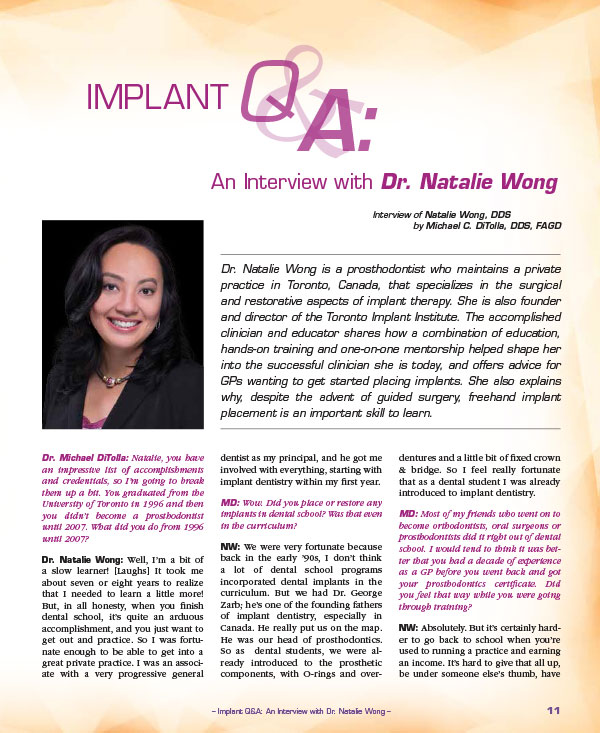 Implant Q & A: An Interview with Dr. Natalie Wong