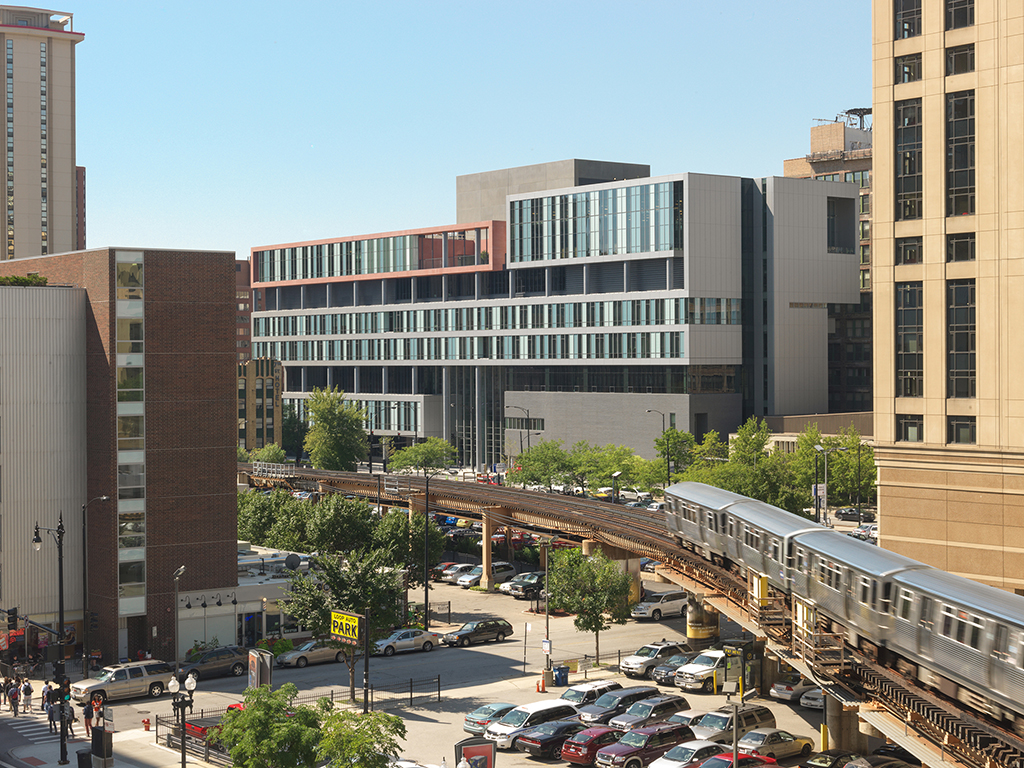 Northeast View of Jones Prep Academy designed by Perkins+Will