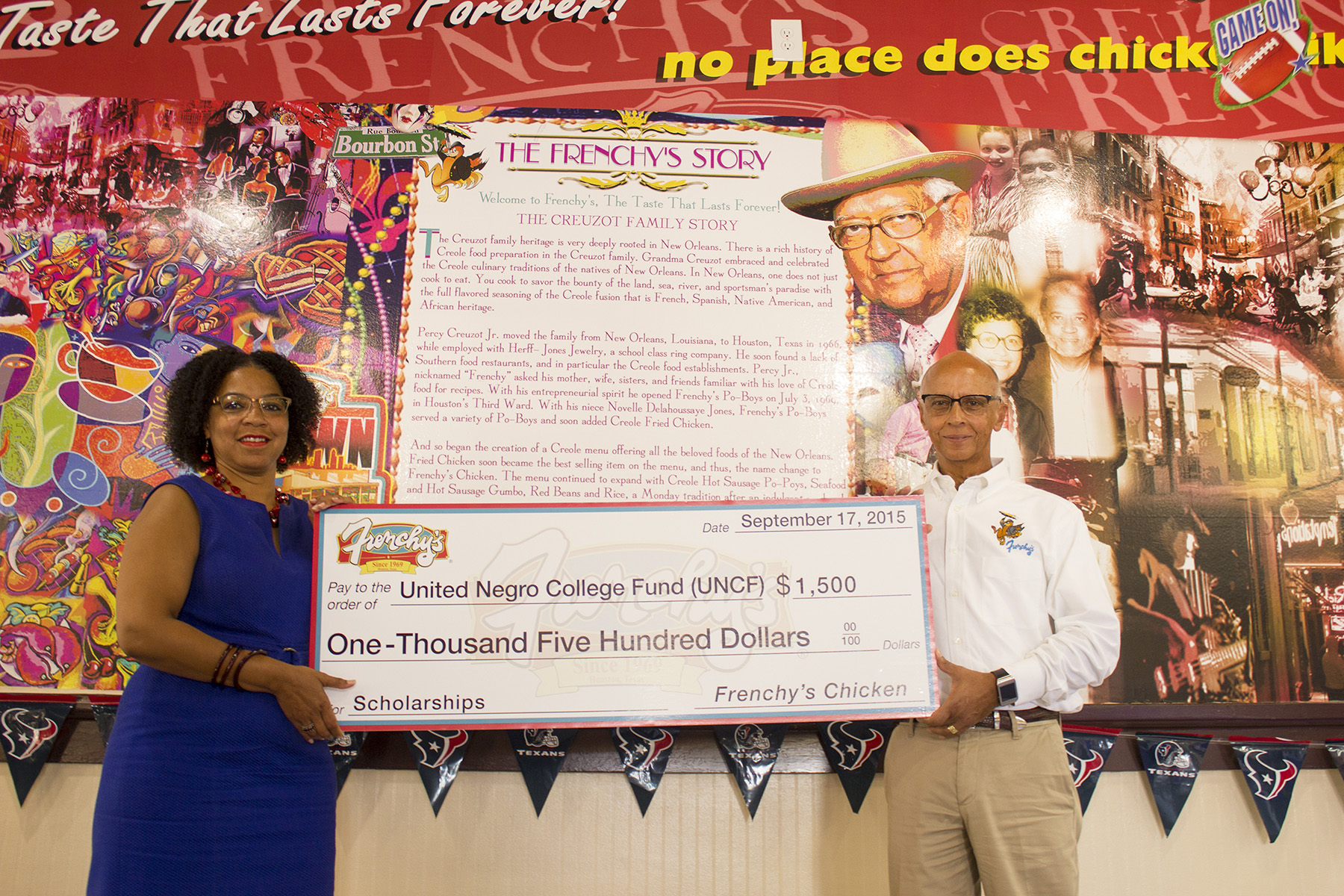 Frenchy’s Chicken Generously Gives Back to UNCF