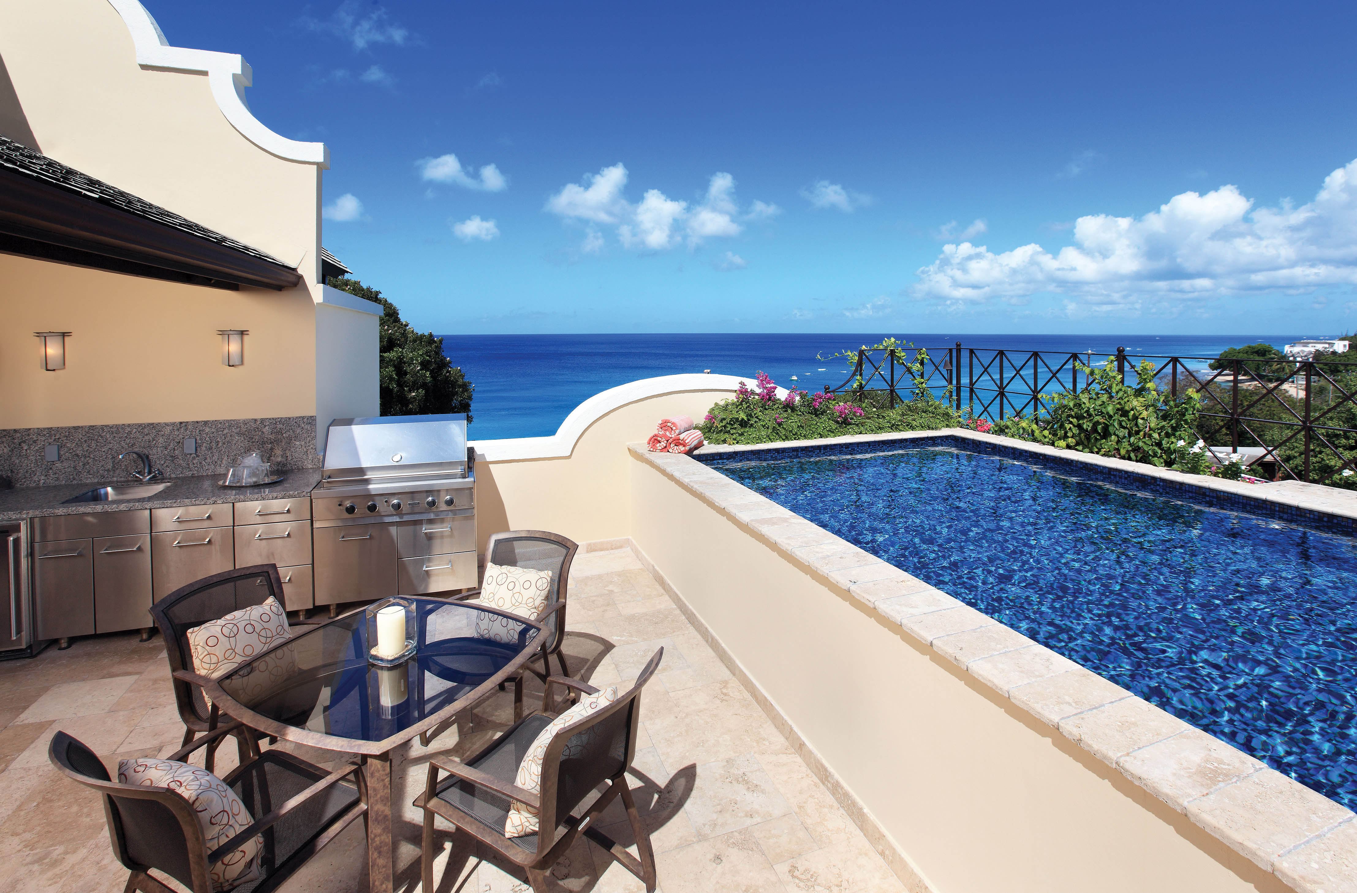 The Penthouse features a private pool and guests can also opt for a closer look at the Platinum Coast of Barbados on the Langara yacht.
