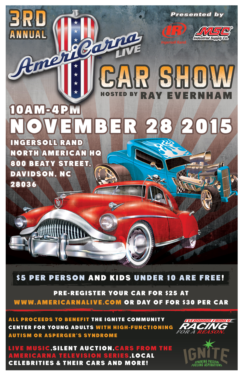 3rd Annual AmeriCarna LIVE Car Show to Support Young Adults with ASD