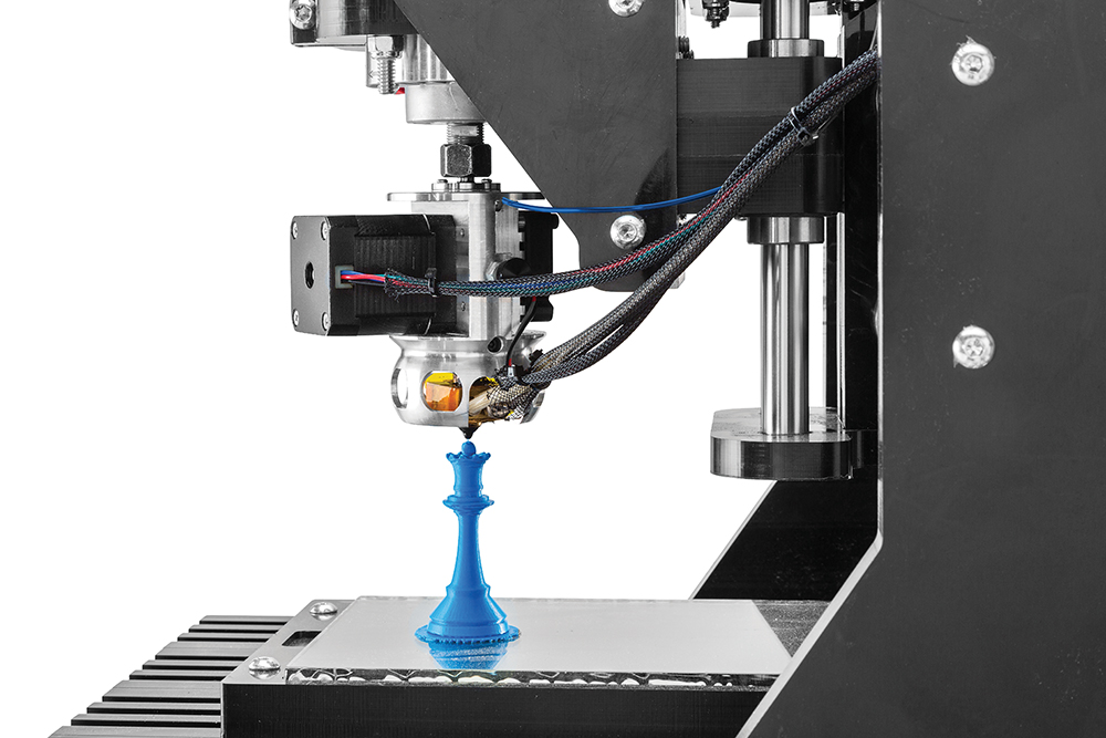 The CNC Piranha Fx 3-D printing module.