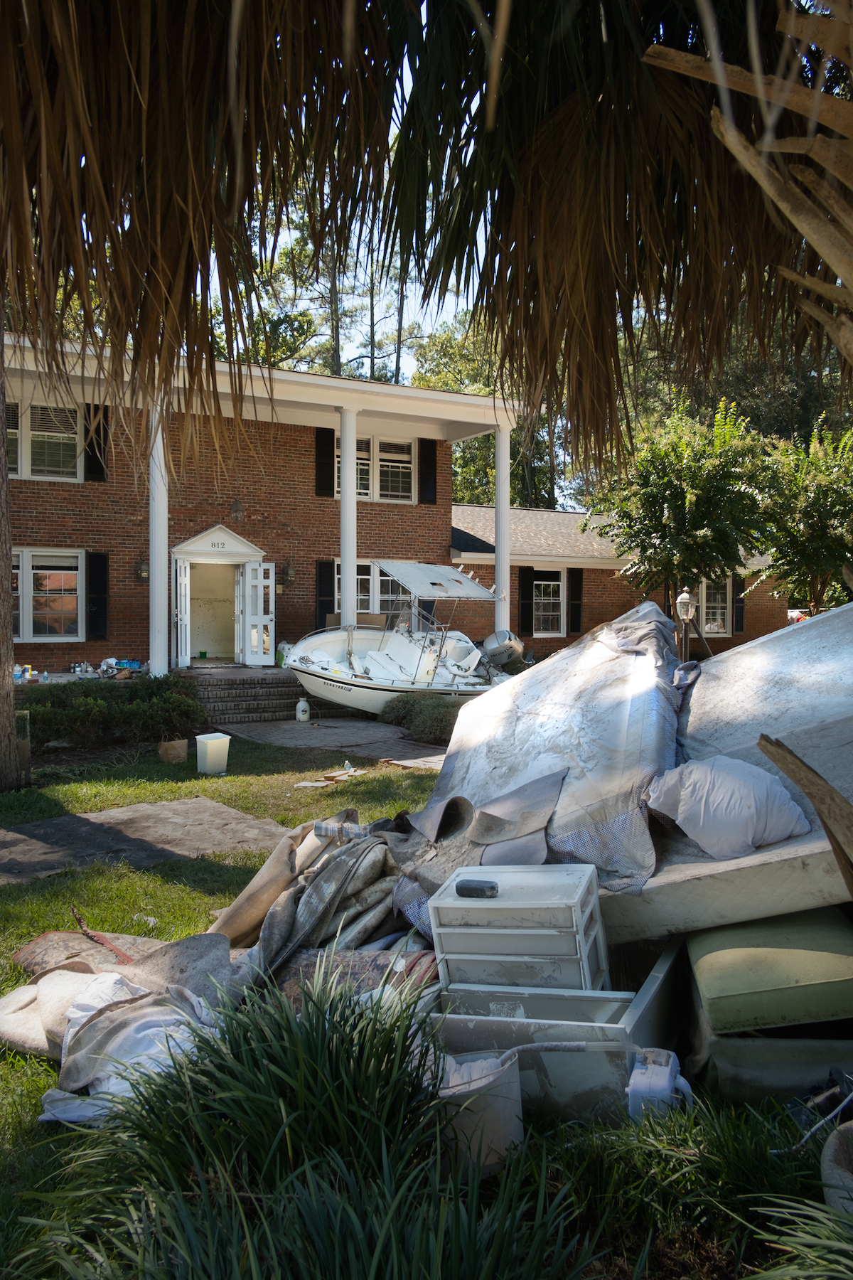 Cleanup continues on Burwell St. in Columbia, S.C., where homes were flooded to the rooftops on Oct. 4, 2015. Photo: Jeff Amberg