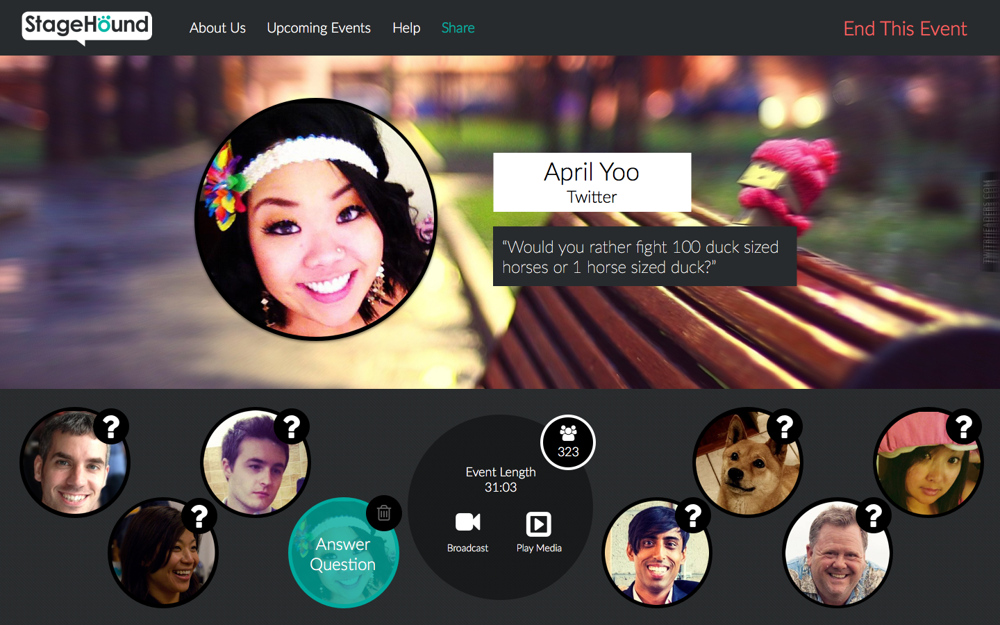 Host View: Question Selection - Desktop