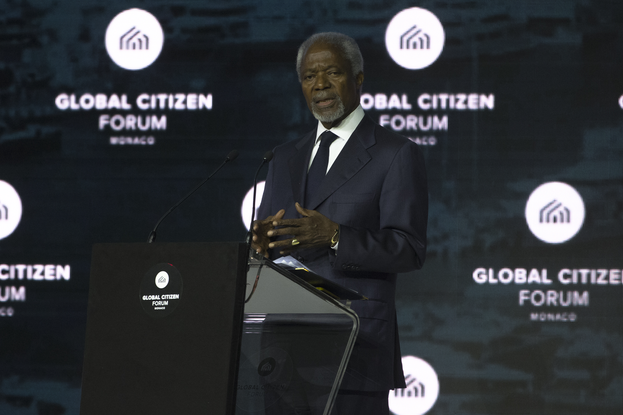 Kofi Annan addresses the Global Citizen Forum