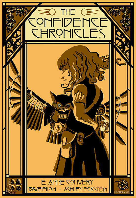 One of the first books released by Her Universe Press next year will be a steampunk fantasy called The Confidence Chronicles written by E. Anne Convery with Eckstein & illustrated by Dave Filoni.