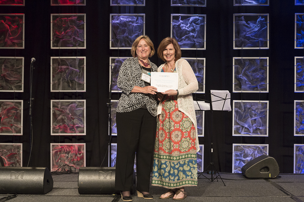 Care Net Pregnancy Center of Northwest Houston Accepts a Gospel Presentations Award