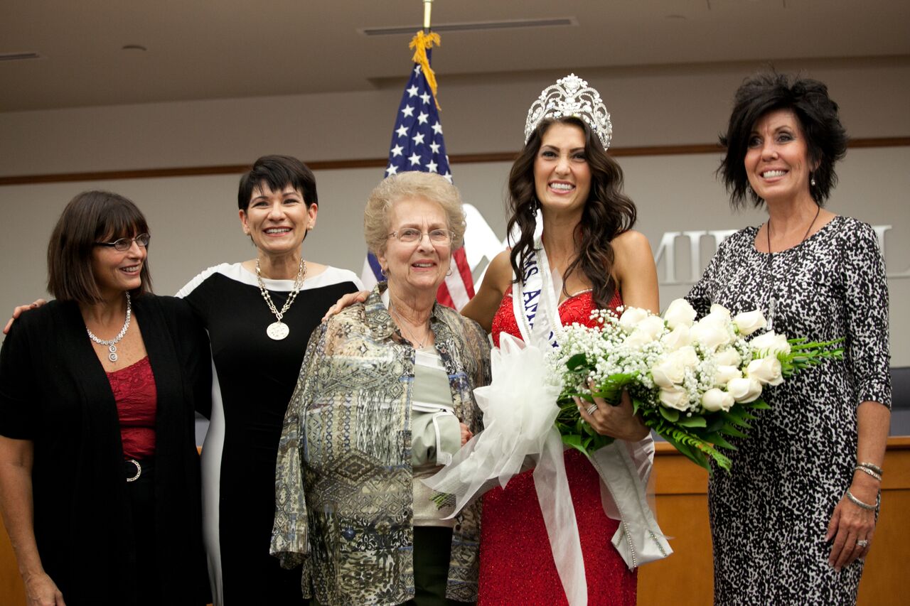 Ms. America 2016 Julie Elizabeth Harman with Tracy Halverson, Suzanne Mulet (Salt Lake County Chair for GOP), Mayor JoAnn Seghini (Midvale UT), and Leesa Price - Founder of Statue of Responsibility.