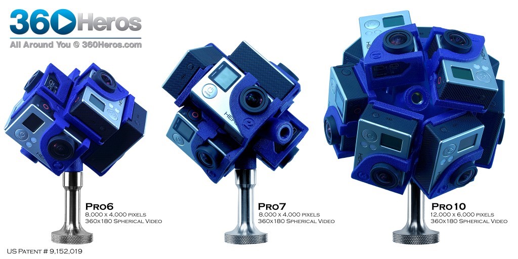 360Heros new patent covers multi-camera configurations popular in VR 360 video filmmaking.