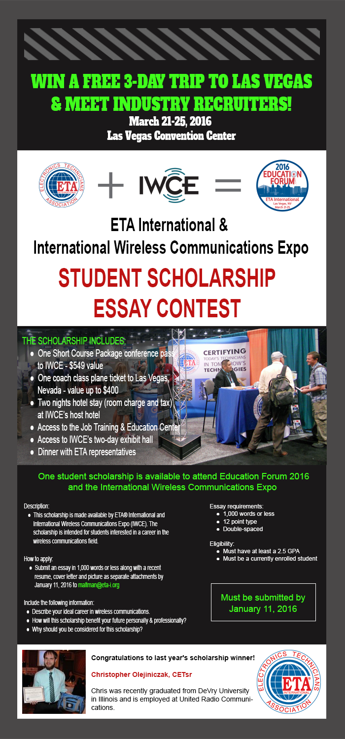 ETA & IWCE Student Scholarship