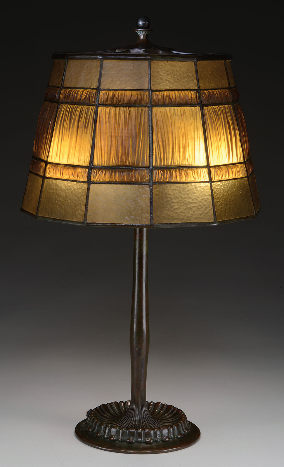 Tiffany Studios Linenfold Table Lamp From The Armstrong Collection